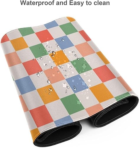 Miniatura 5 de Alfombrilla de mouse retro vintage de los años 60 y 70 para juegos, XL, alfombrilla de escritorio grande larga y extendida, accesorios de mesa para