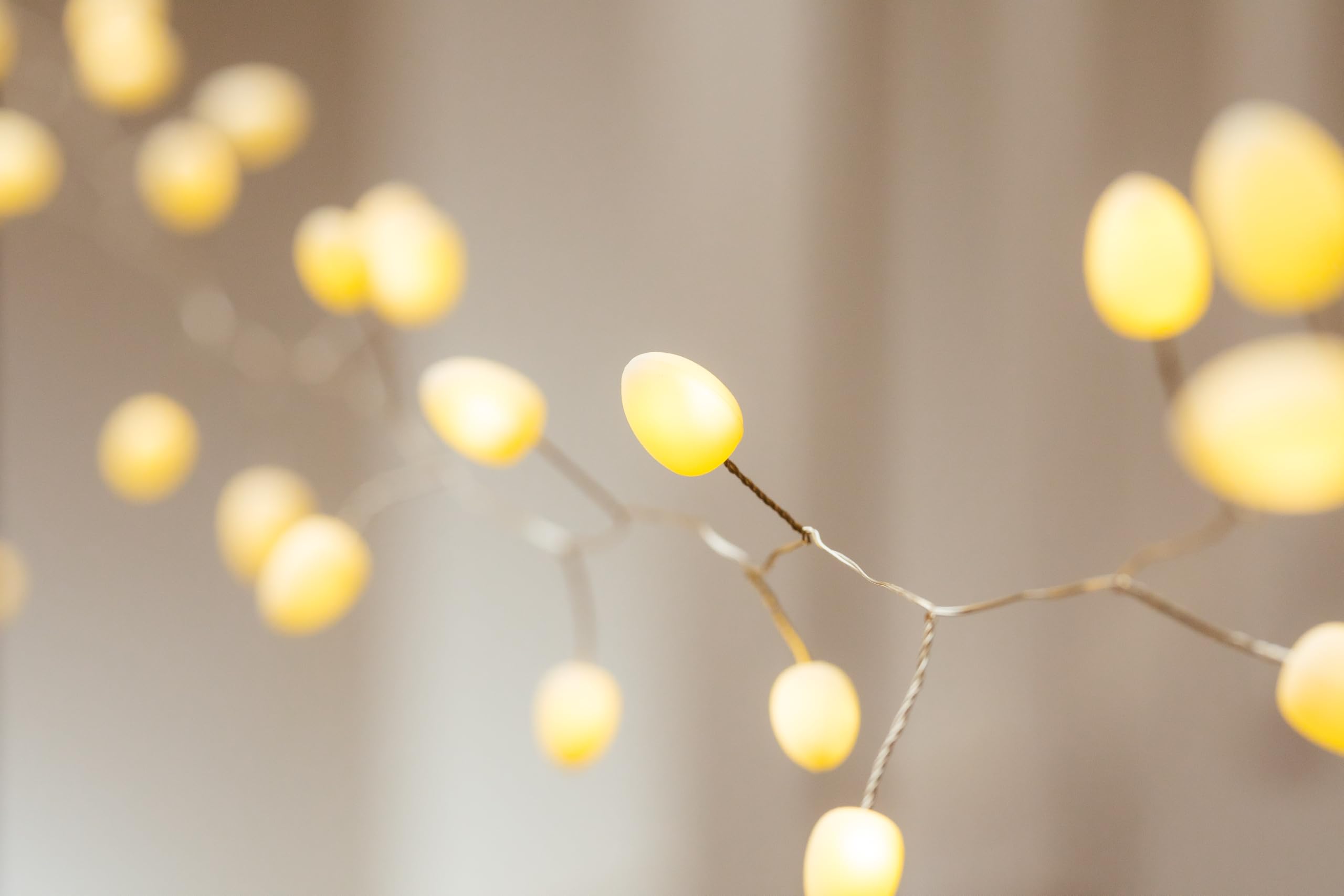Lush Lights 60 LED Micro Cluster Beads Light – Warm White Battery Operated String Light – Indoor Lighting Decoration – Decorative Bedroom Party Living Room Wedding