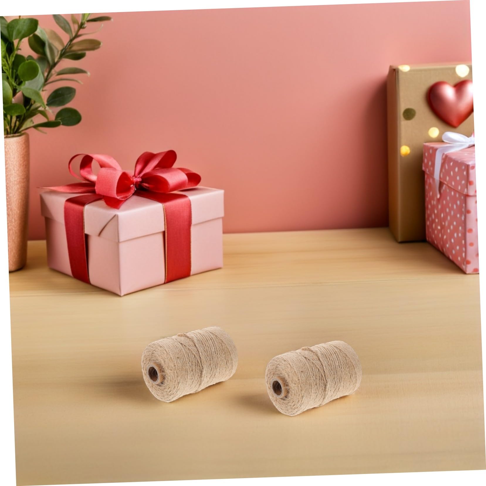 Toddmomy 2 Corda di Juta Naturale per Giardinaggio Fai da Te e Decorazioni Rustiche Spago Flessibile e Resistente per Legatura Confezioni Regalo e Progetti Creativi