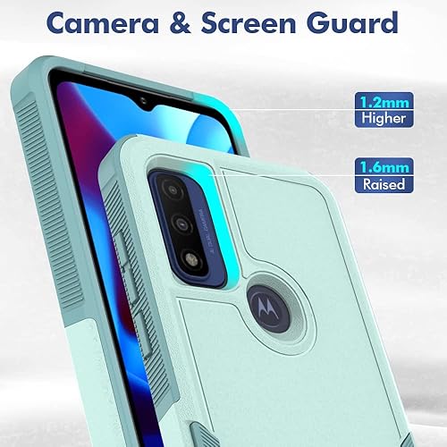 Vista 4 de Jeylly Funda resistente a prueba de golpes para Moto G Play 2023Moto G Power 2022Moto G Pure para mujeres y hombres, de grado militar, de silicona