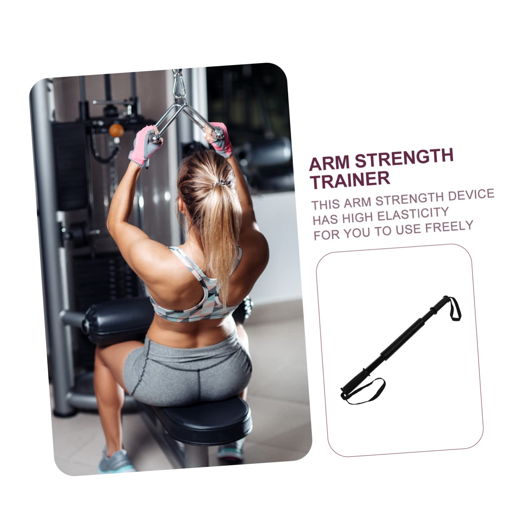 POPETPOP Barra Del Braccio Impugnatura Formazione Presa Attrezzature Da Palestra Attrezzature Per Il Fitness Forma Fisica Dell'avambraccio Builder Dell'avambraccio Nero Acciaio