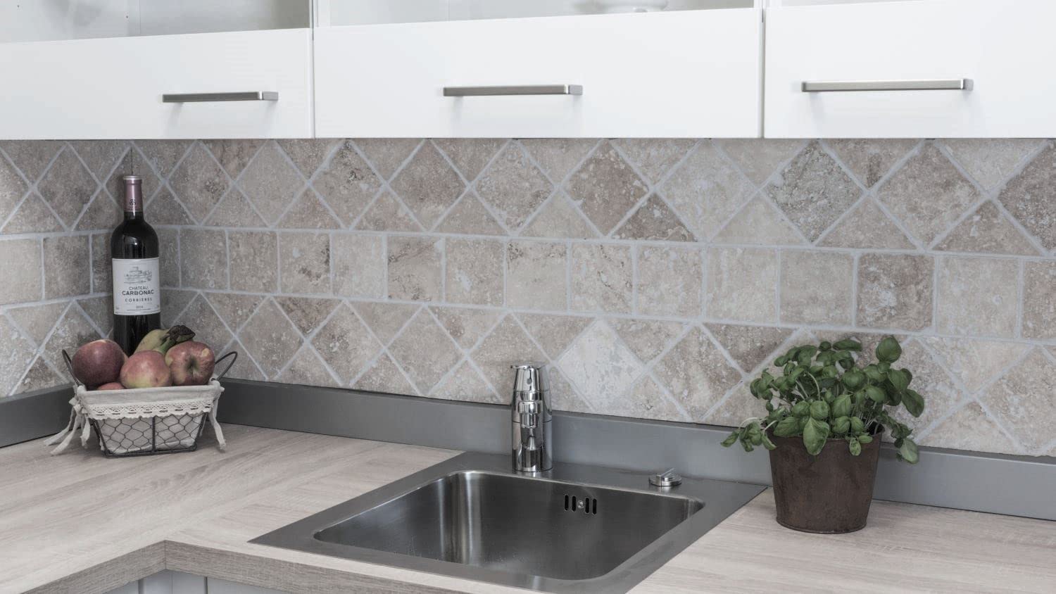 Azulejo travertino piedra natural beige azulejo Chiaro antiguo travertino para el piso de la pared del baño ducha de la cocina, tamaño de la alfombra: 100x100 = 0,01 metros cuadrados, tamaño de la