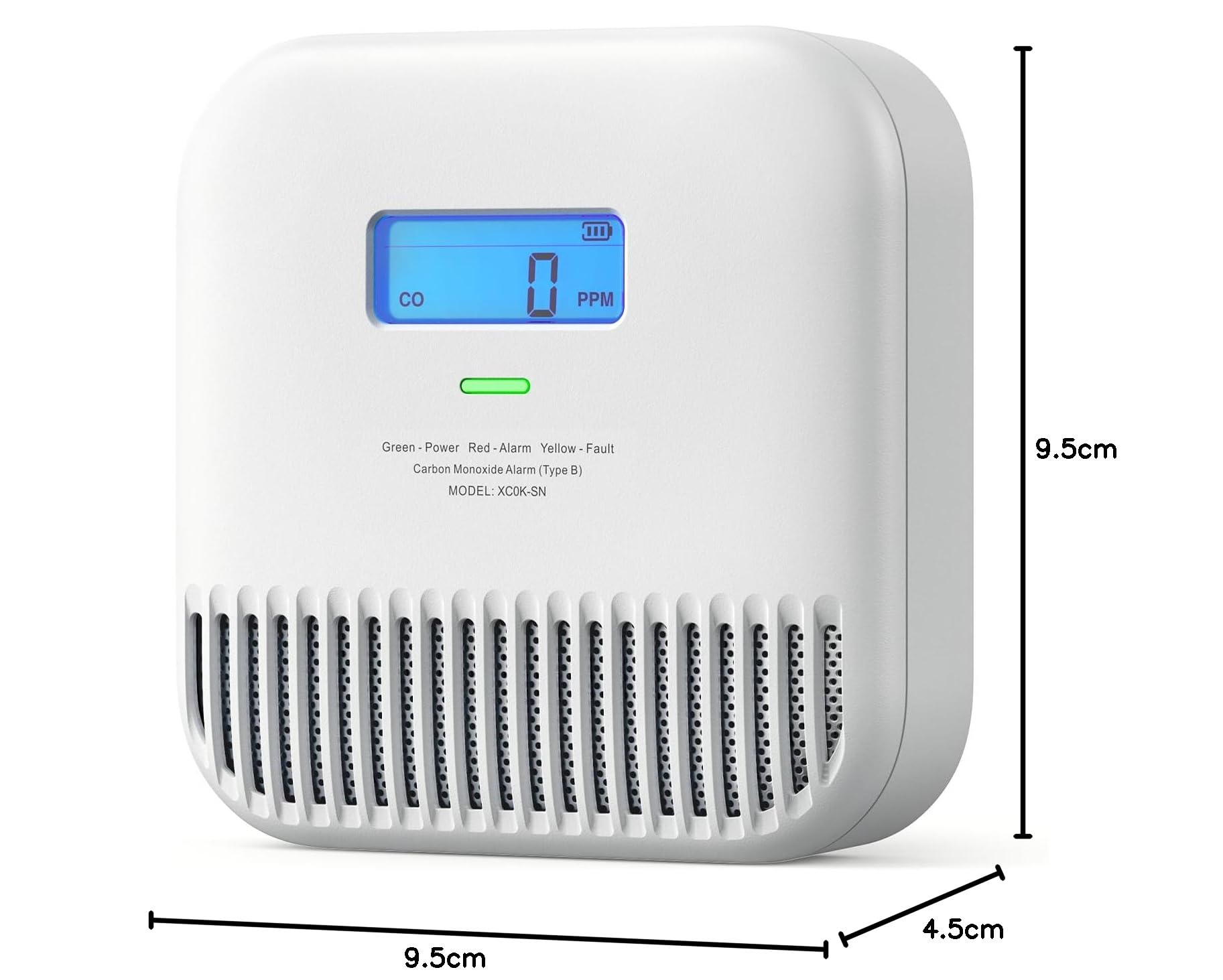 X-Sense Détecteur de Monoxyde de Carbone Autonome, Détecteur de CO Portable pour Voyage, Alimenté par Une Batterie Intégrée de 10 Ans, XC0K-SN