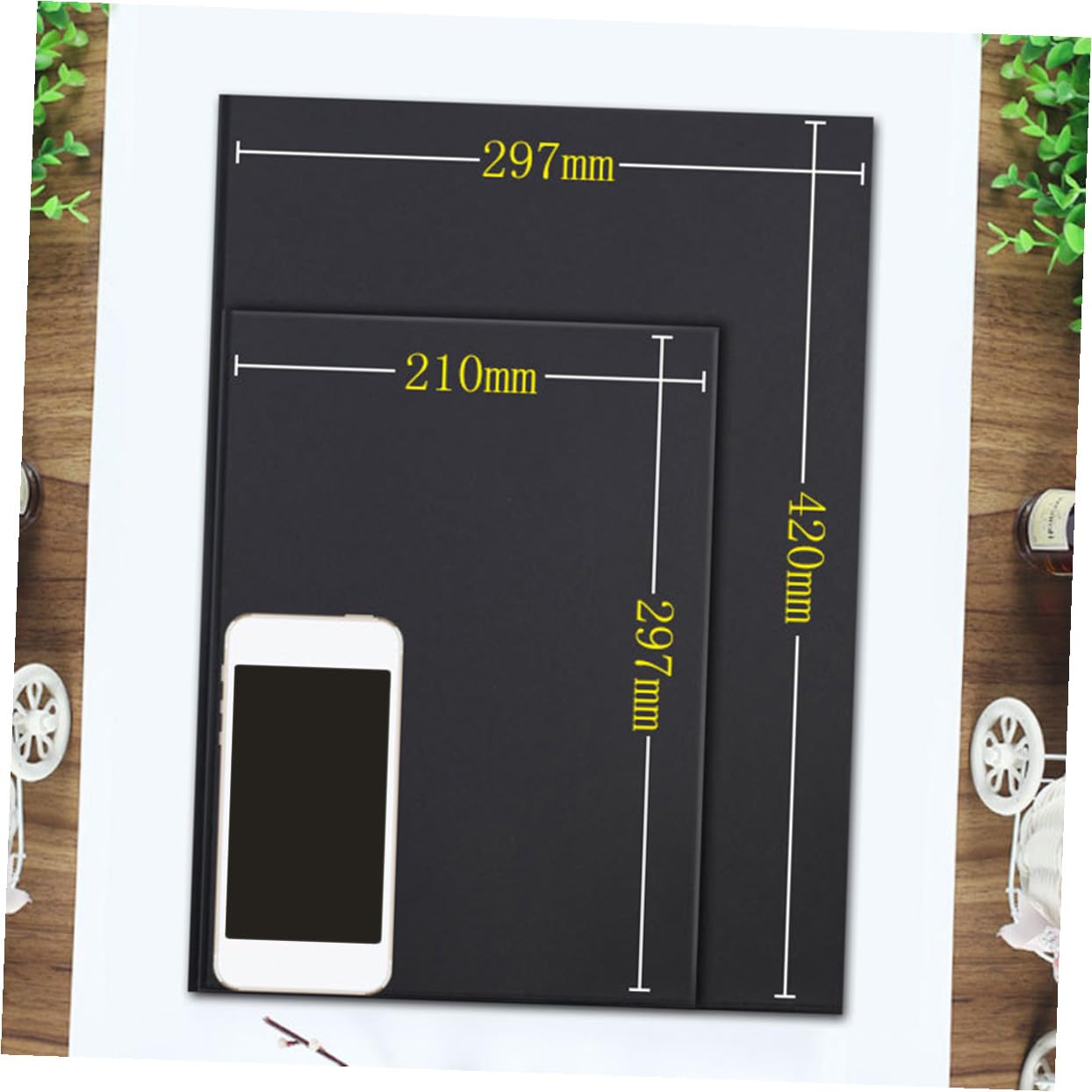 A4 Schwarzes Papier 100 Stück, Dickes 200gsm Karton zum Malen