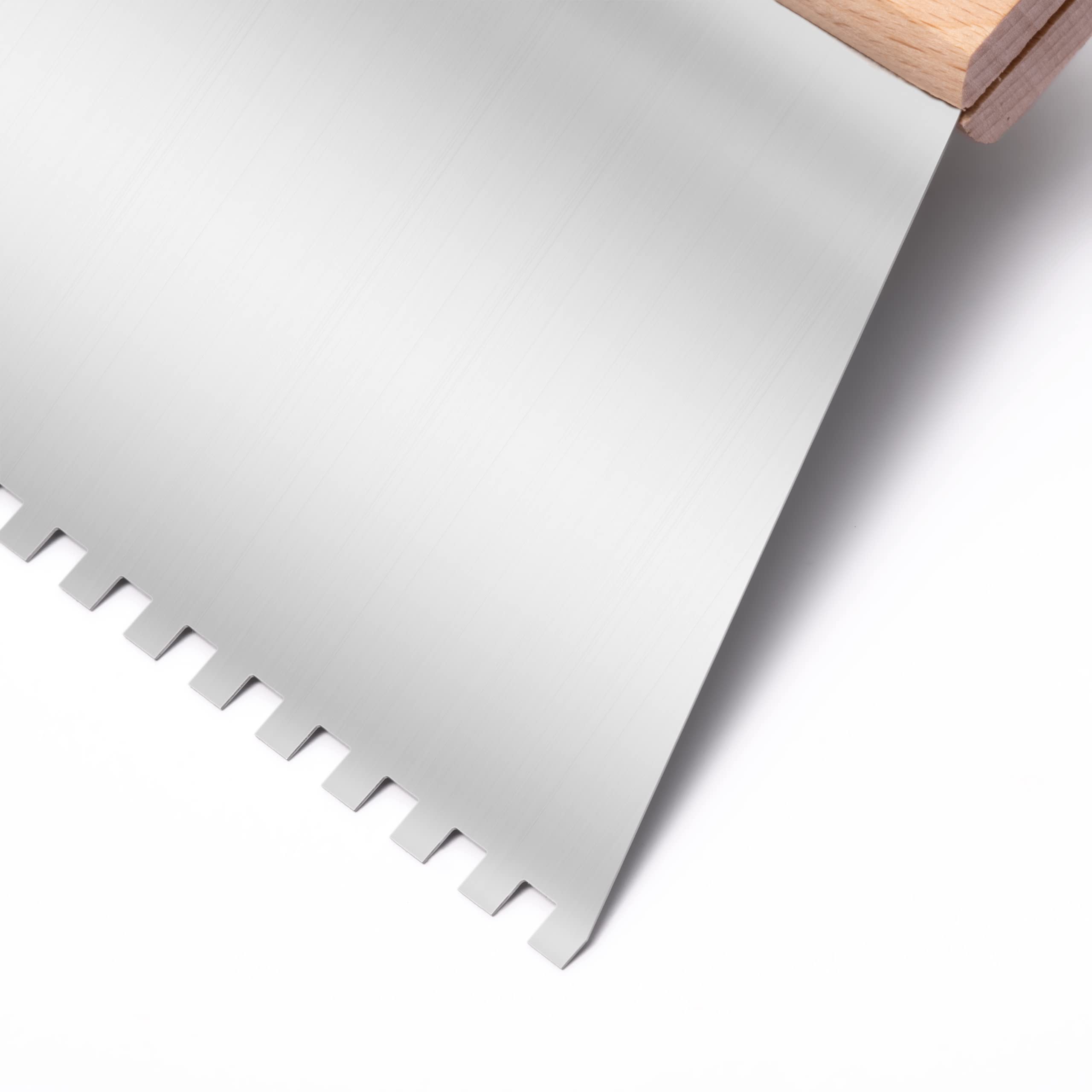 COMENSAL® Premium Zestaw do szpachlowania fug - 4 trapezowe szpachelki 150 mm - gładkie trapezowe - z tynku gipsowego - trapezowe z zębami - Made in EU