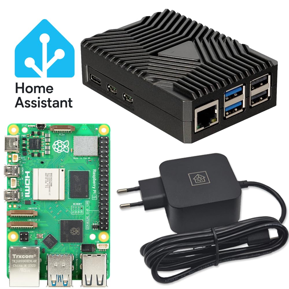 Home Assistant Smarthomezentrale Raspberry Pi 5 4GB Metallgehäuse SD-Karte