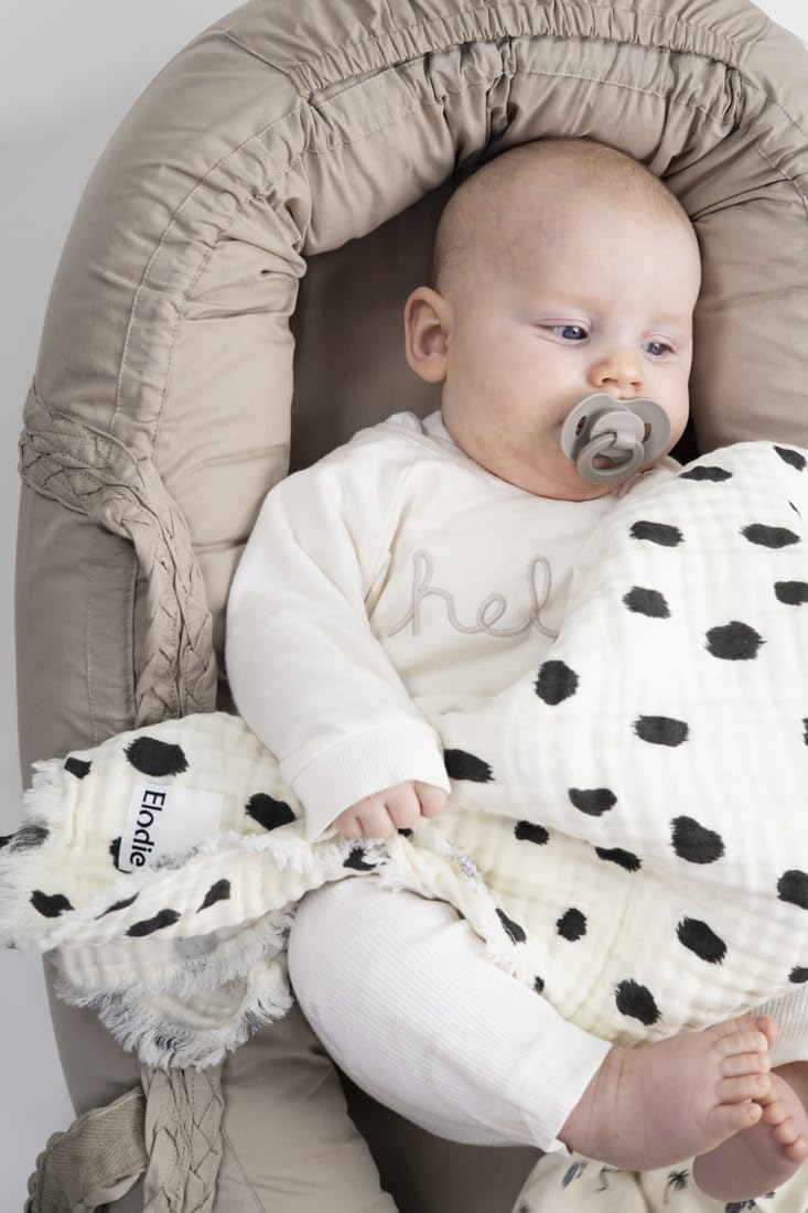 Elodie Details Gniazdo dla noworodka - przenośny kokon z długimi paskami do noszenia, kieszenią do przechowywania i materacami, 100% bawełna organiczna, OEKO-TEX, można prać w pralce, reduktor łóżka