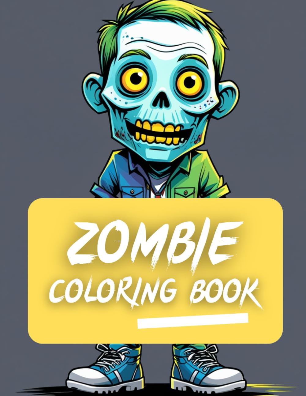 Zombie Coloring Book Art Therapy for Kids & Teens – 50 Funny & Relaxing Undead Scenes | Mental Health Stress Relief