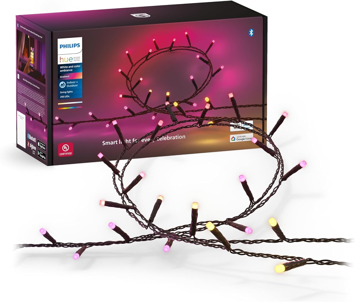 Philips Hue Festavia White And Colour String Lights 250Led from B&Q