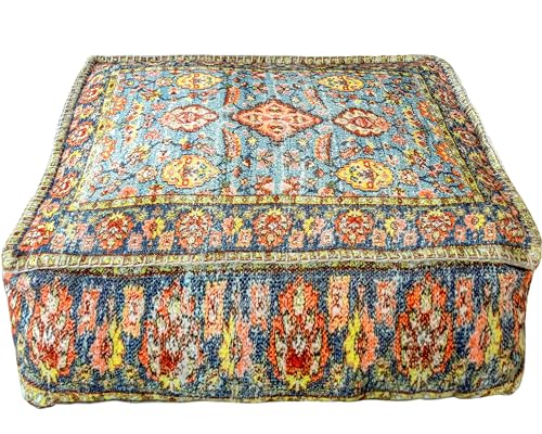 Mandala Life ART meditationskudde stor XXL sittdyna stor lyxig pall med hantverk rumsinredning sittsäck vuxna för vardagsrum golvsittkudde 100%...