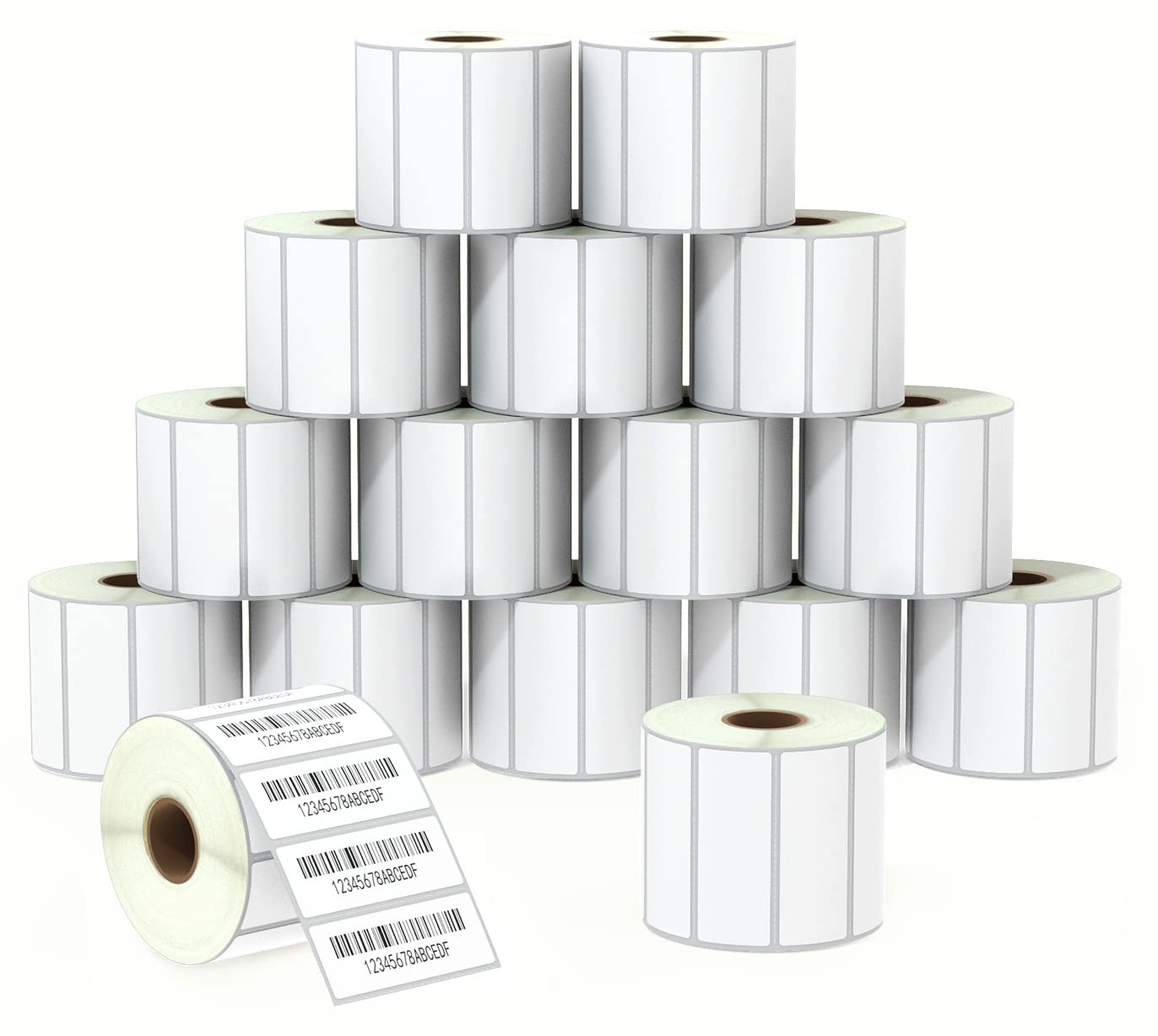 BETCKEY - 2.625" x 1" (67 mm x 25 mm) File Folder & Address Labels Compatible with Zebra & Rollo Label Printer,Premium Adhesive & Perforated [16 Rolls