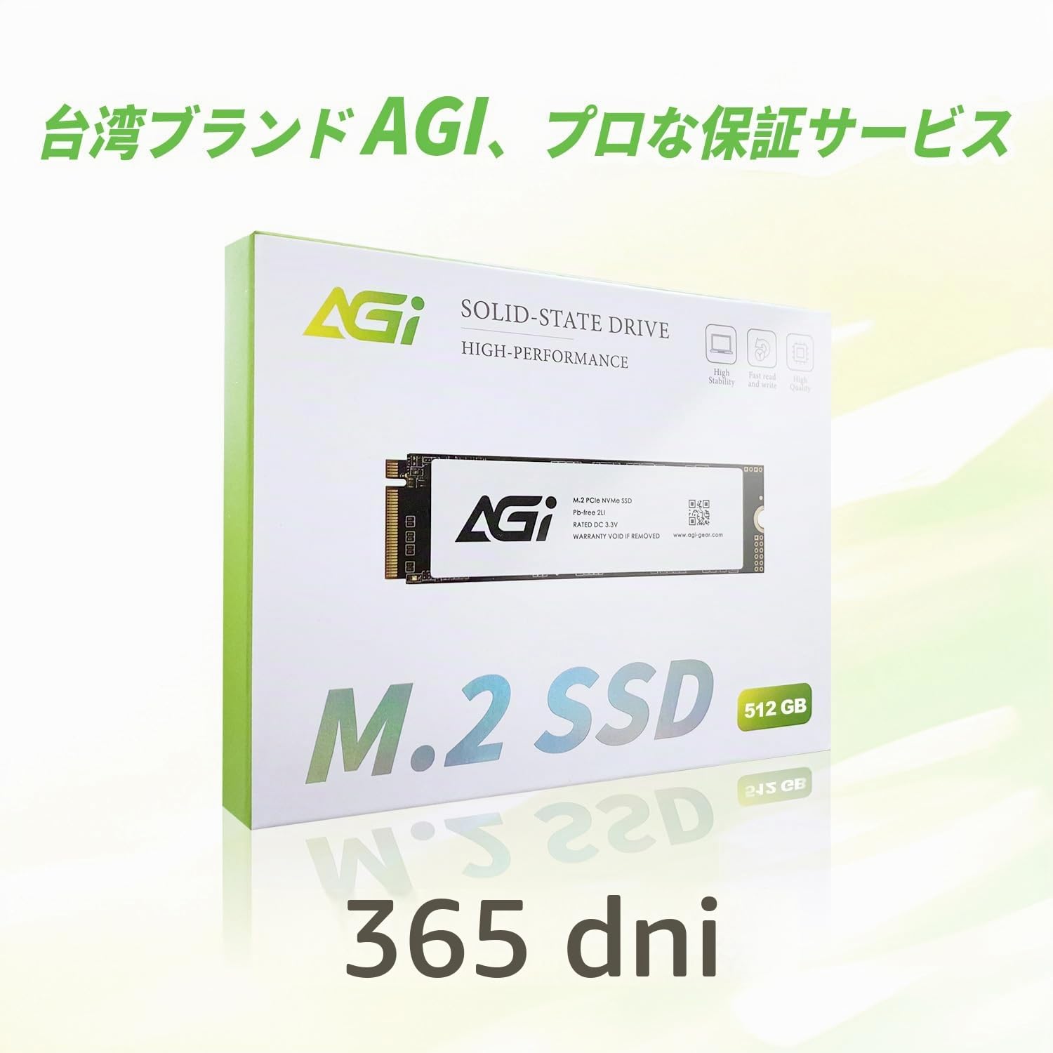 AGI 512 GB AI298 wewnętrzny dysk SSD, PCIe NVMe M.2 Gen3x4 pamięć podręczna 3D NAND Flash wewnętrzny dysk SSD z radiatorem (prędkość R/W do 2350/1470 MBs)