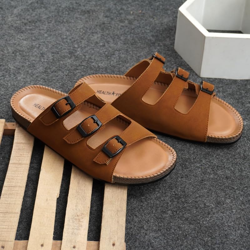 Image of HEALTH FIT Comfortable & LightWeight | Fashionable & Everyday Stylish & Durable Design Slip-on Style Flip Flops for Gents 3075