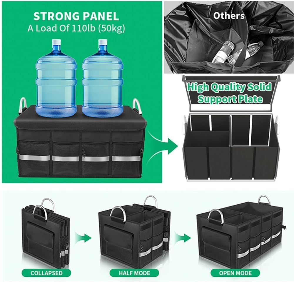 Organizador Maletero Coche, para Zeekr X 7X, Caja Plegable para El Coche, Bolsa Impermeable para Maletero del Asiento Trasero