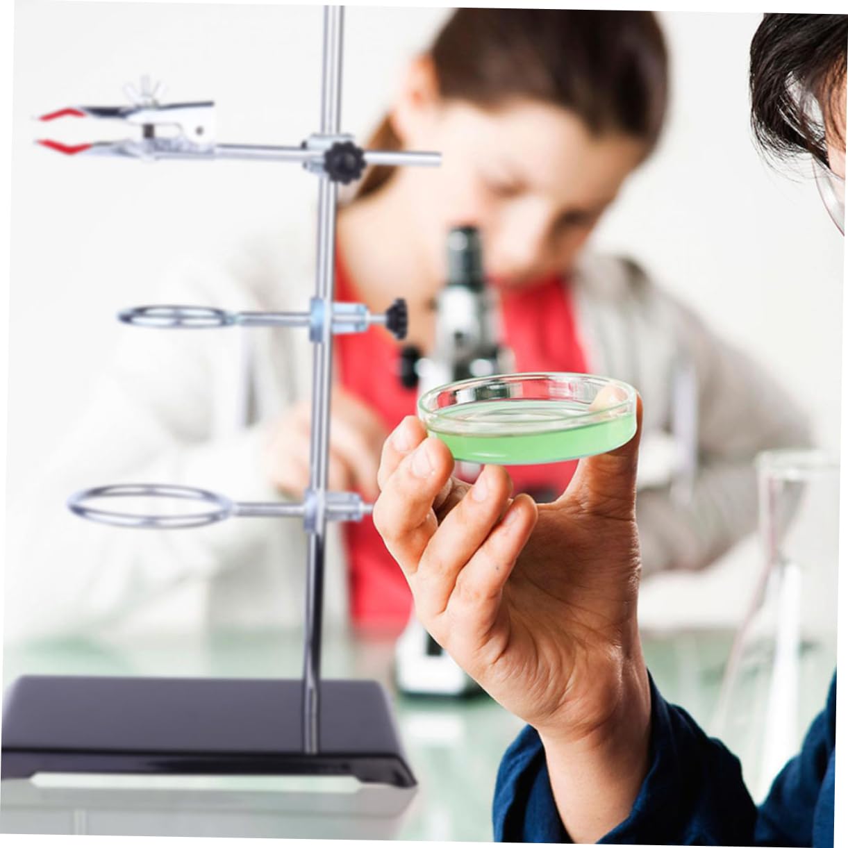 Cabilock Marco de Hierro Soporte de Abrazadera para Equipo de Laboratorio Soporte de Anillo para Experimentos de Laboratorio Material Metálico