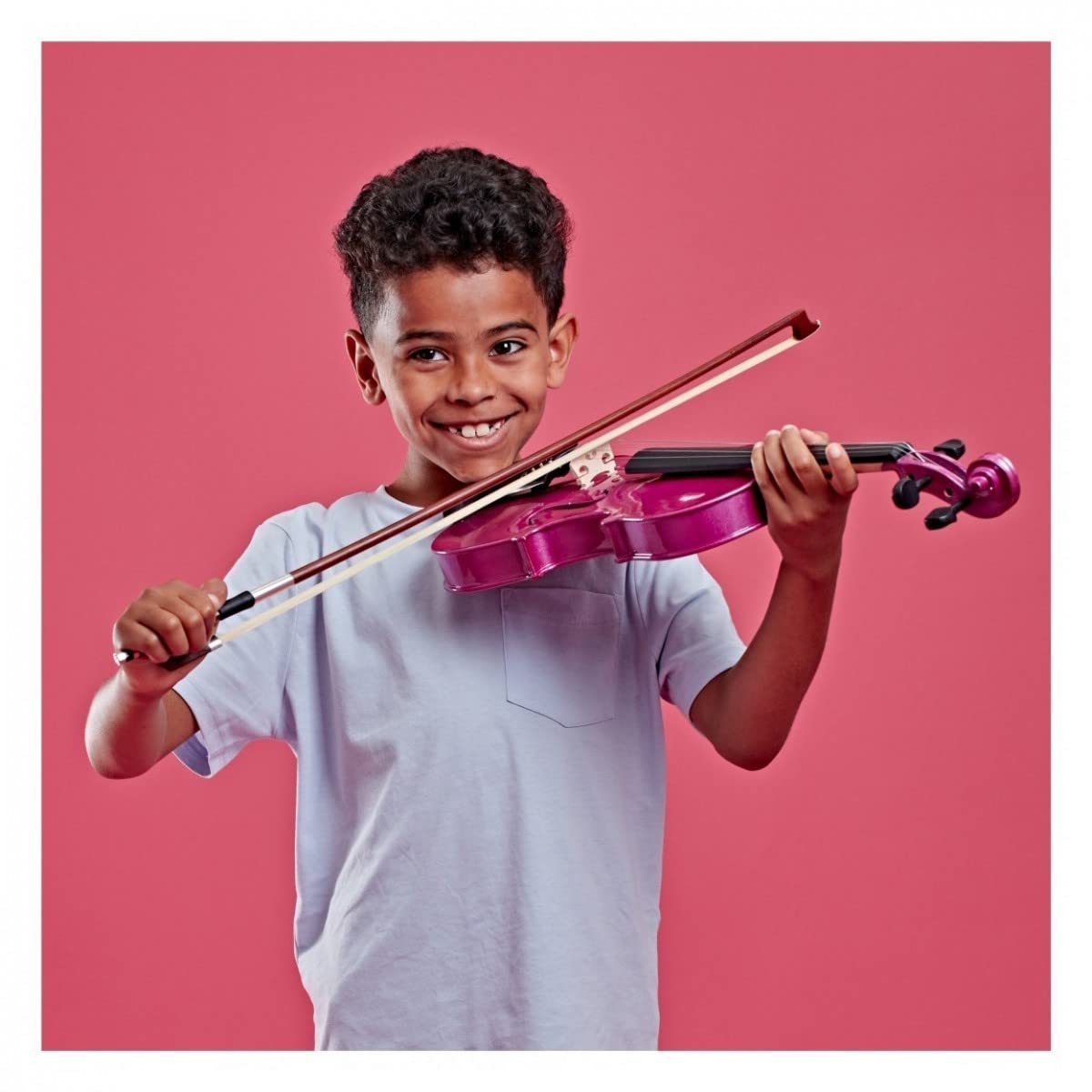 Gear4music Violino 1/2 per bambini dai 7 ai 10 anni in sucon fiocco e custodia