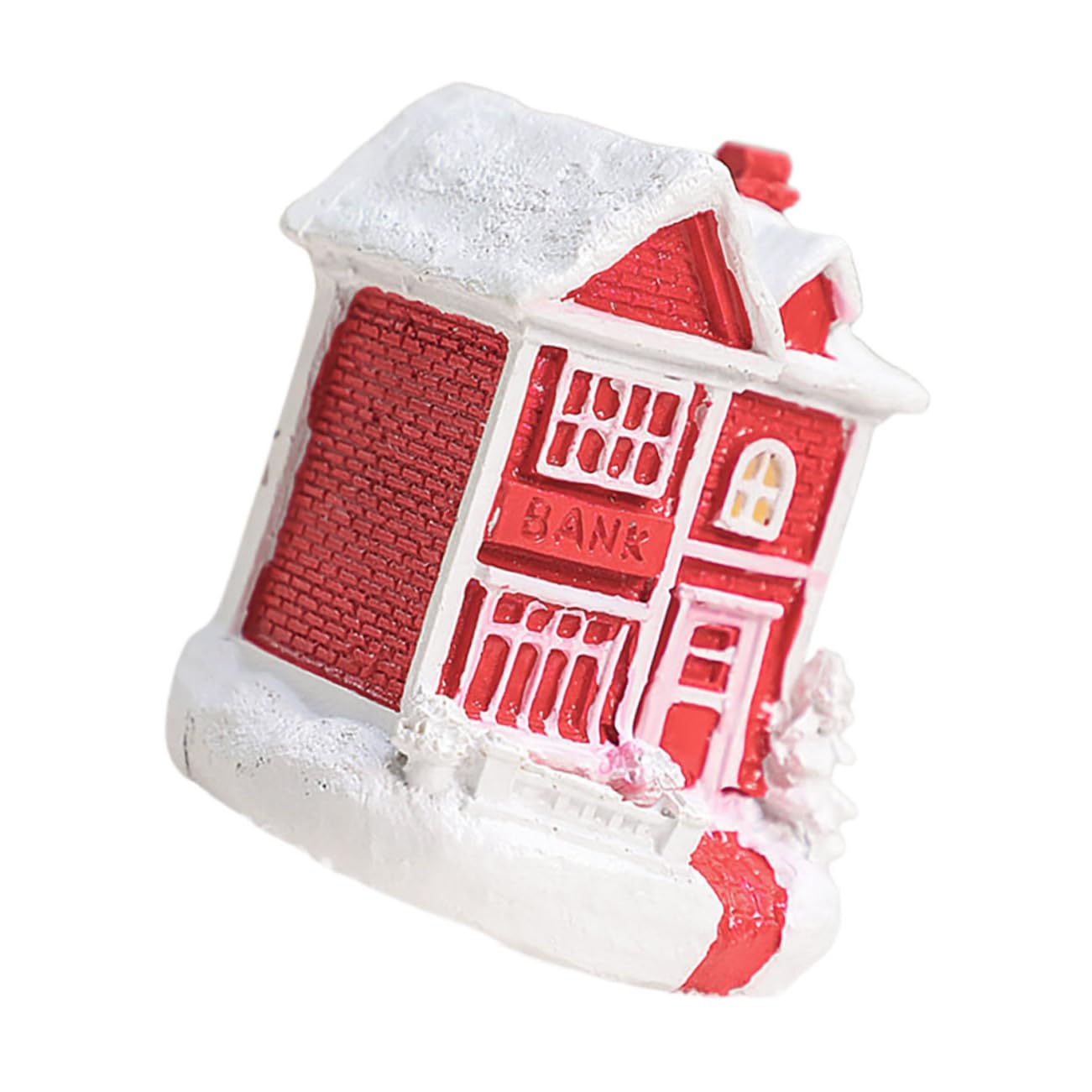 SUPVOX Christmas Village Houses Resin Statues Set European Aesthetic Small Houses Xmas Ornament Decor Holiday Decor