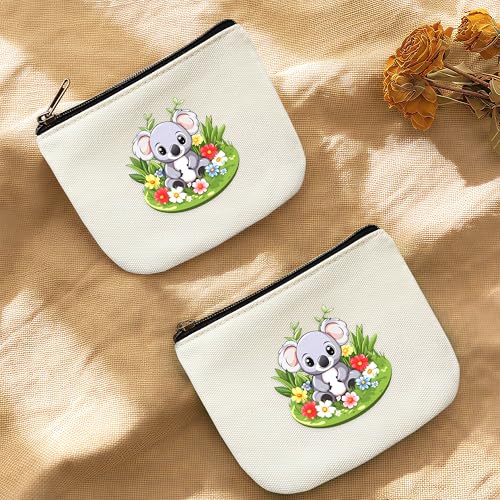 Koala Coin Purse Pouch Bag Holder for Teens Girls Women Kids, Koala Lovers Gifts Stuff Decor, Small Mini Purse Coin Card Key Headset Lipstick! 6