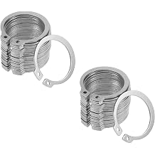 100 Pcs External Circlips C-Clip Retaining Snap Rings 304 Stainless Steel Suitable for Fix Bearings and Electrical Appliances,6mm