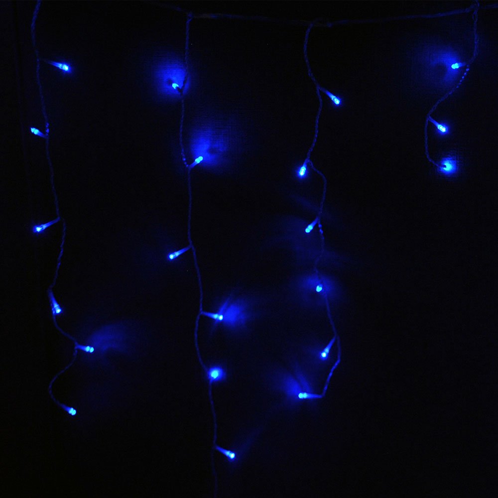 LightsGo Icicle Fairy Lights Outdoor Indoor LED Fairy Lights 240LEDs 6M Blue - 8/16H Timer, 8 Modes, Memory โ image 1