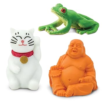 カエルとゾウのおもちゃセット Kowa - コーワ かえる マスコットセット ソフビ人形 蛙 緑