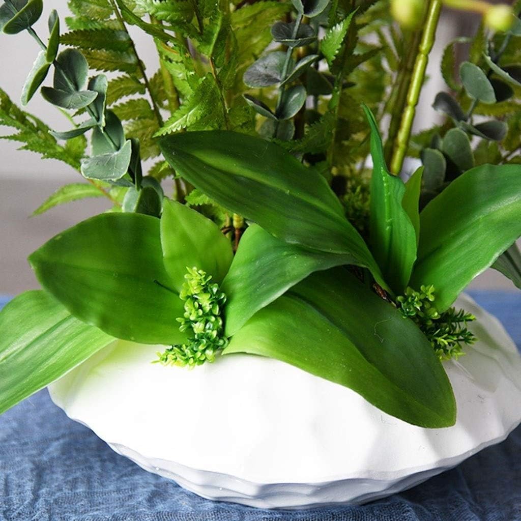 Orquídeas Artificiales De Tela De Seda, Flores Artificiales con Jarrón, Orquídea Artificial En Maceta De 55 Cm, Flores Artificiales De Phalaenopsis,A-55cm