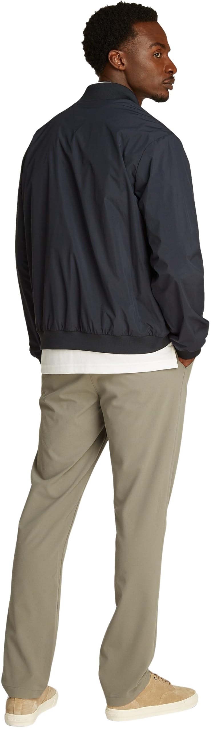 Tommy Hilfiger Męska kurtka bomberka marki BOMBER MW0MW39199, niebieska, L, Niebieski (pustynne niebo), L