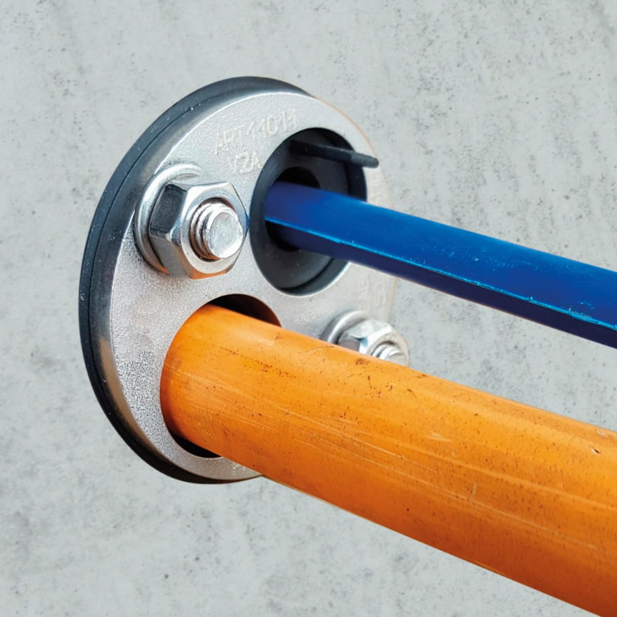WITTKOWARE DN50 Mauerdurchführung 2-fach 6-16mm | 50mm Ringraumdichtung für Kabel & Rohre | V2A Edelstahl & EPDM 40mm | Druckdicht 1,5 bar