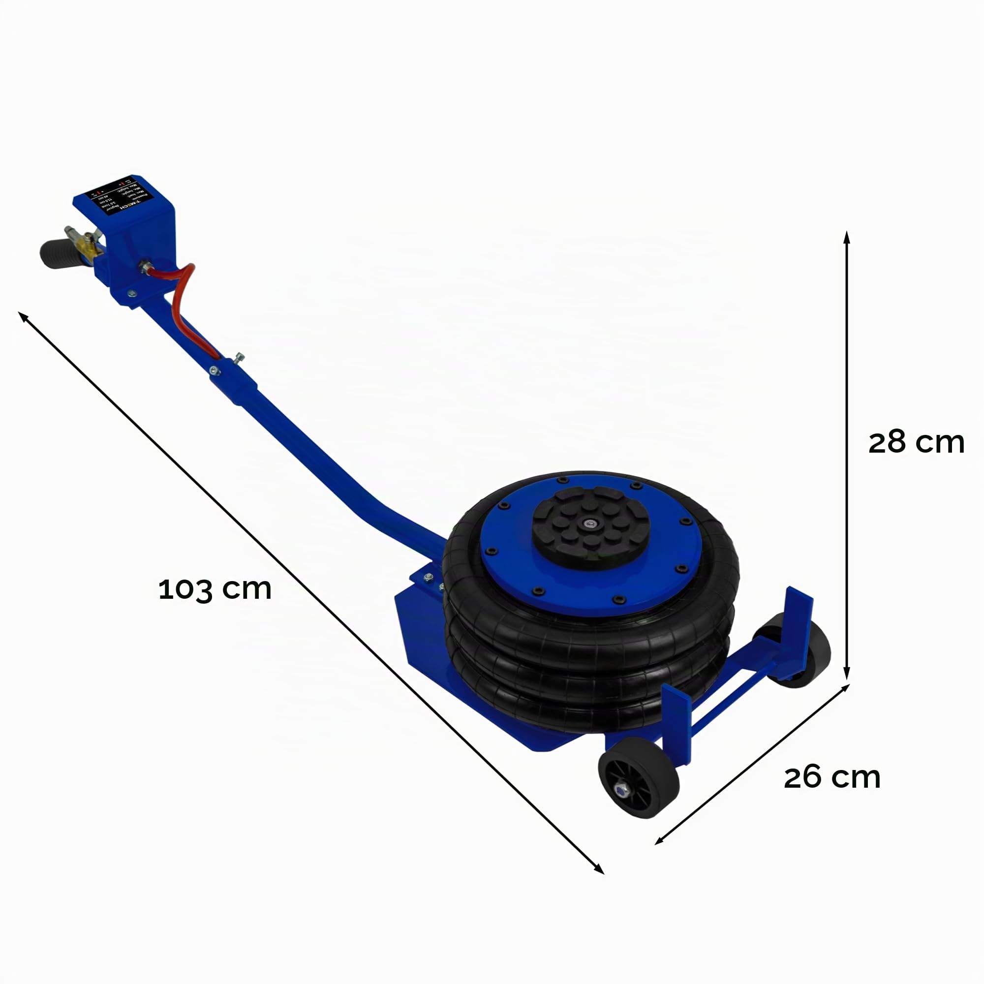 Cric Air Bag da 3,5 tonnellate - Capacità di sollevamento 7700 LBS - Sollevamento rapido in 3-5 secondi - Struttura robusta - Ideale per cambio gomme e riparazioni - Grip 16,5-40 cm