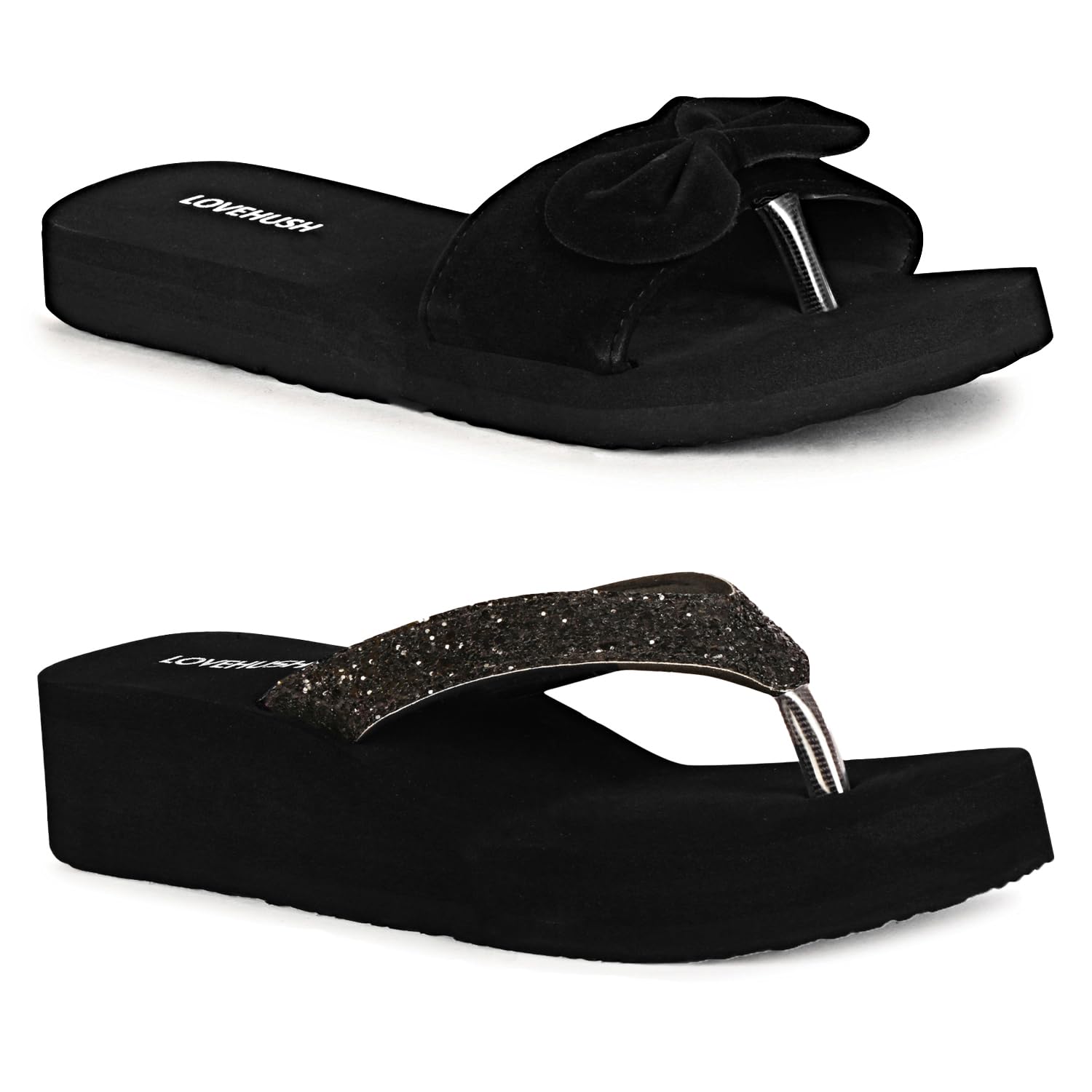 LOVEHUSH Doctor Slipper for Women | Orthopedic, Diabetic, Pregnancy | Soft Doctor Anti-Skid Slipper for Women |Slides, Flip-Flops, Slippers, Chappals | For Ladies and Girls S10-BLK-S5-BLK-6 (B0D4RK1DDD) Amazon Price History, Amazon Price Tracker