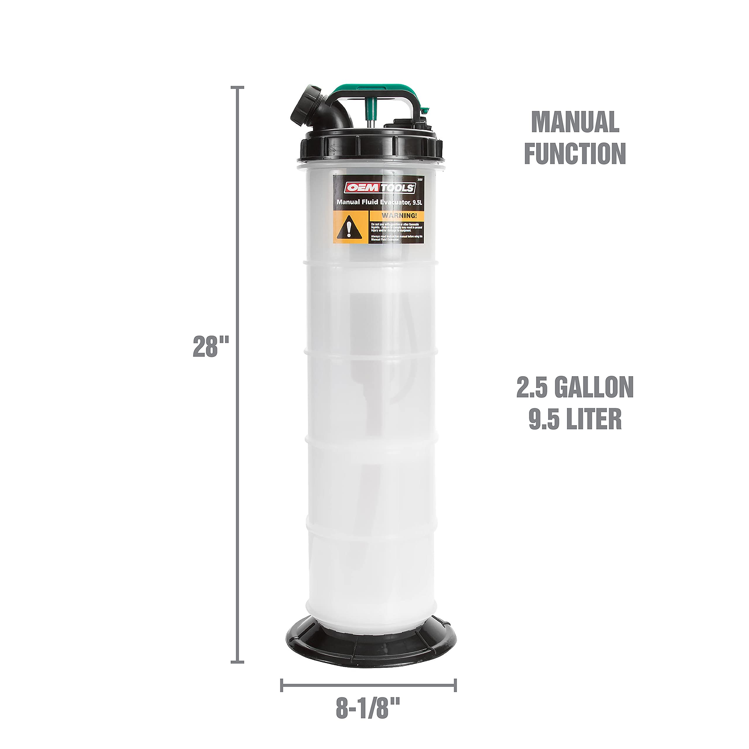 OEMTOOLS 24397 9.5 Liter Oil Extractor, Oil, Transmission, Coolant