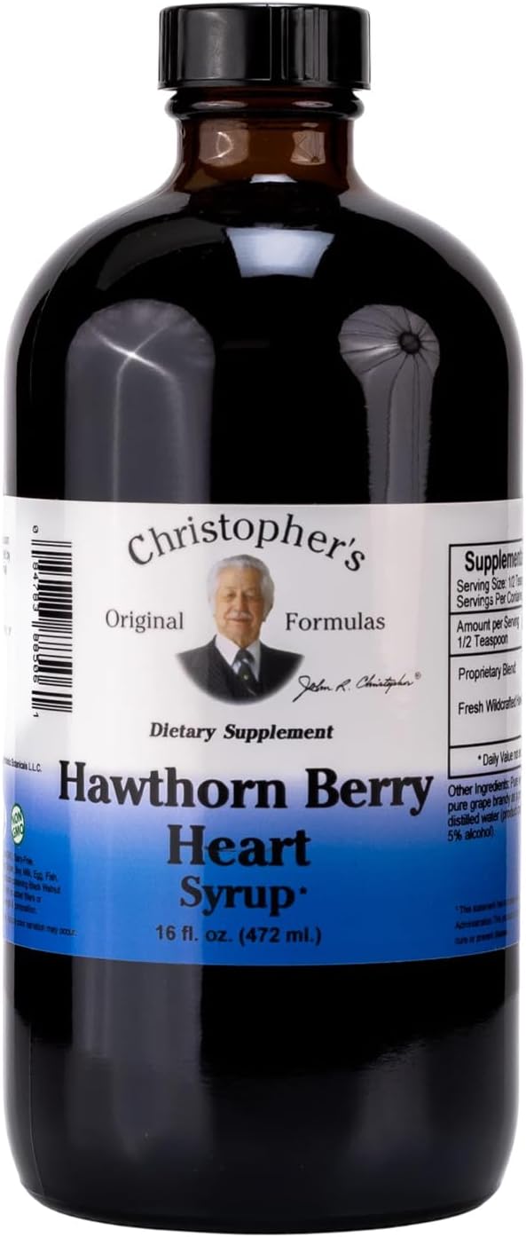 Christopher's Original Formulas Hawthorn Berry Heart Syrup - 16 fl oz | Natural Herbal Blend for General Wellness