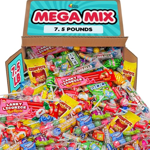 Bulk Candy Assortment - 7.5 Pounds - Candy Variety Pack - Candies Individually Wrapped