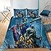 Transformers Saga Fundas de edredón dobles, ropa de cama de tres piezas, suave y cómodo juego de funda de edredón de microfibra, 1 funda de edredón de 200 x 200 cm, 2 fundas de almohada de 50 x 75 cm