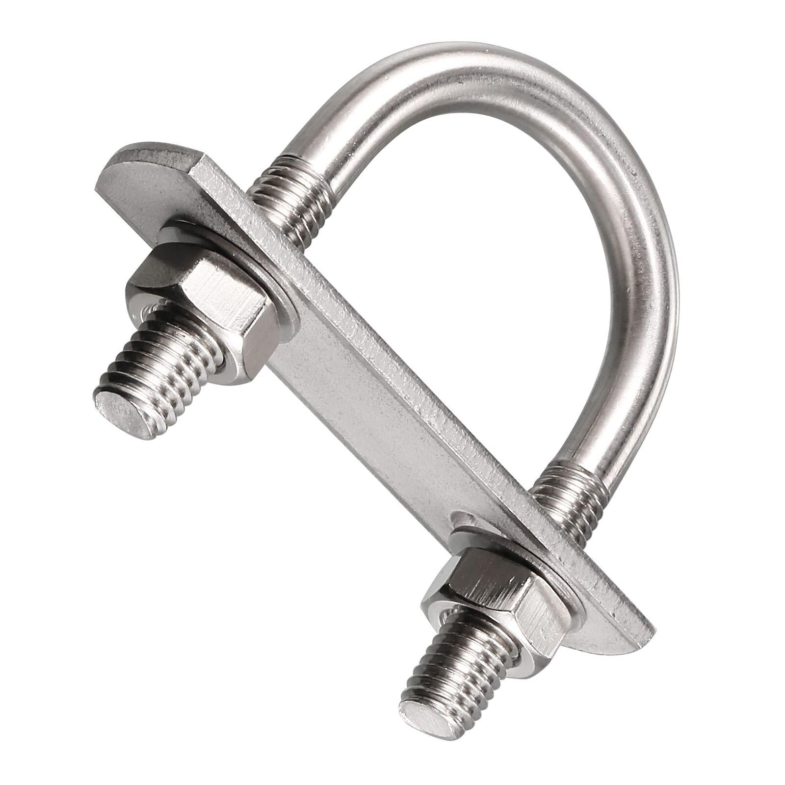 TOP-VIGOR M8 Round U-Bolts, 35mm Inner Width 60mm Length 304 Stainless Steel Tie Down U-Bolts with Nut