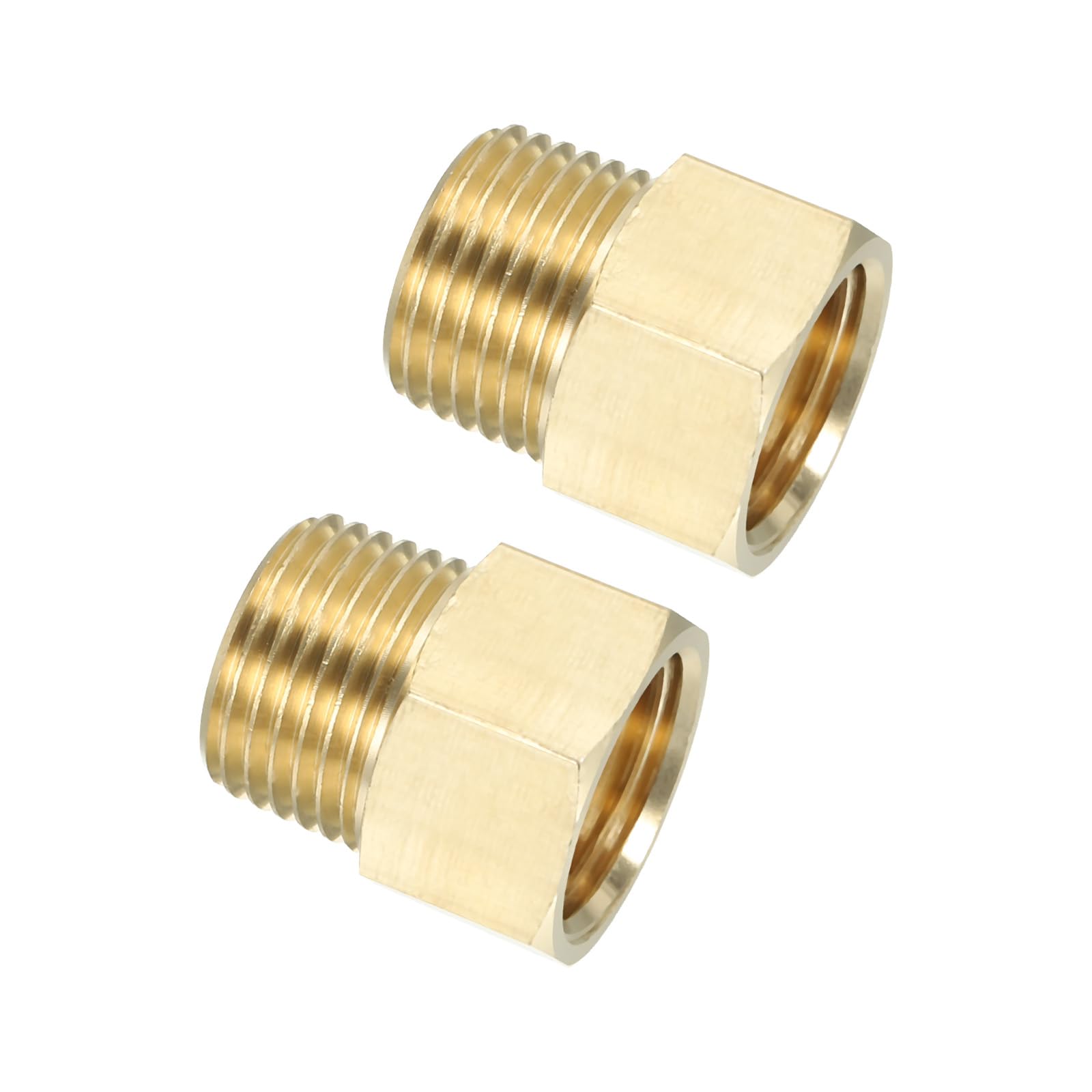 PATIKIL Messing-Rohrverbinder – 1/2" NPT AG X 1/2" G IG, Sechskant, Inkl. Dichtung – Für Sanitär & Co.