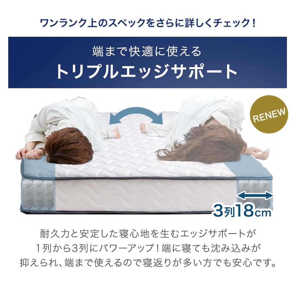 Amazon.co.jp: タンスのゲン マットレス ダブル 極厚22cm 高密度 736個