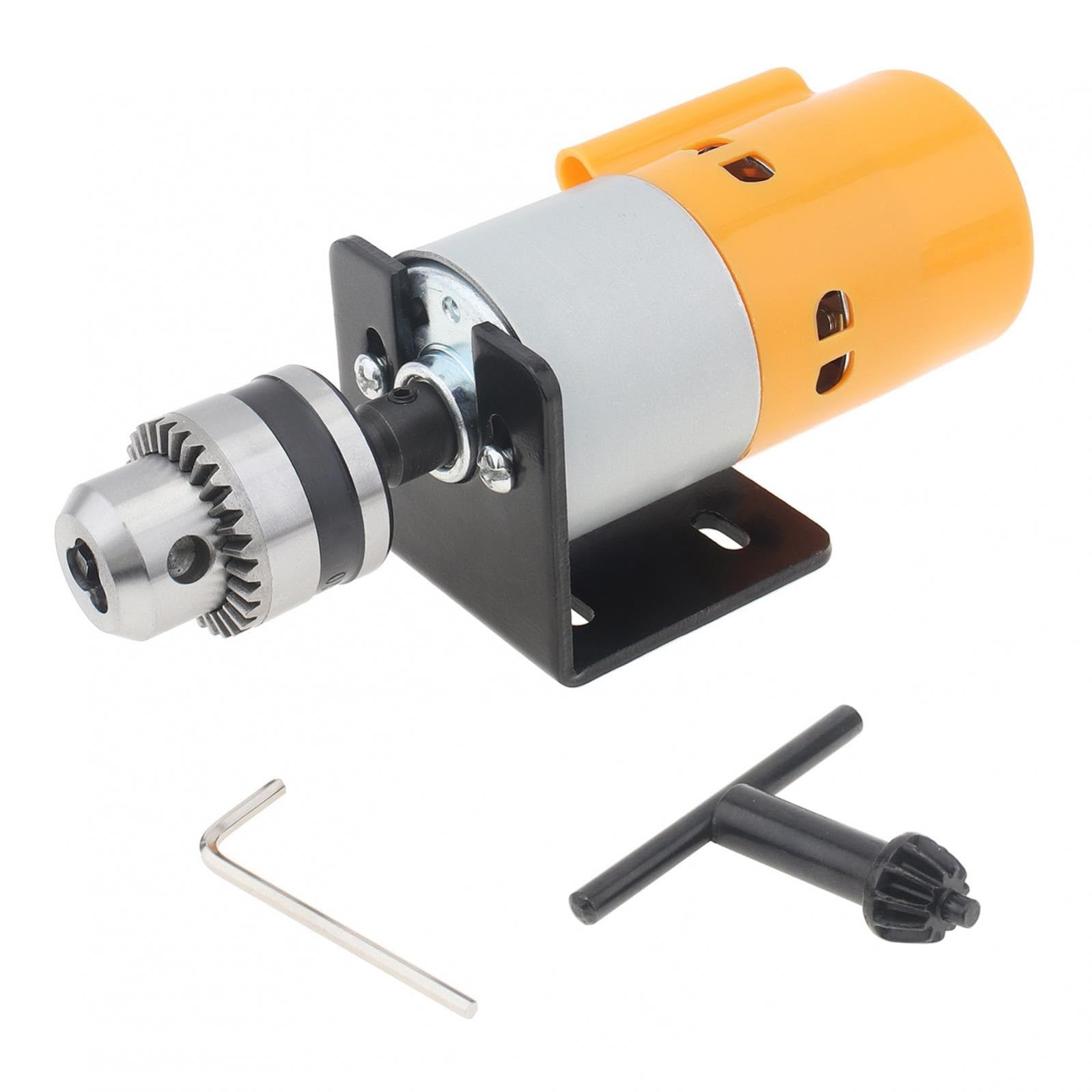 hGiesXgyN 12V/24V 775 DC Motor Drill Chuck B10 / B12 / JT0 Chuck DIY Table Bench Drill Mounting Bracket Connecting Rod Set for Polishing(JT0 Drill Chuck)