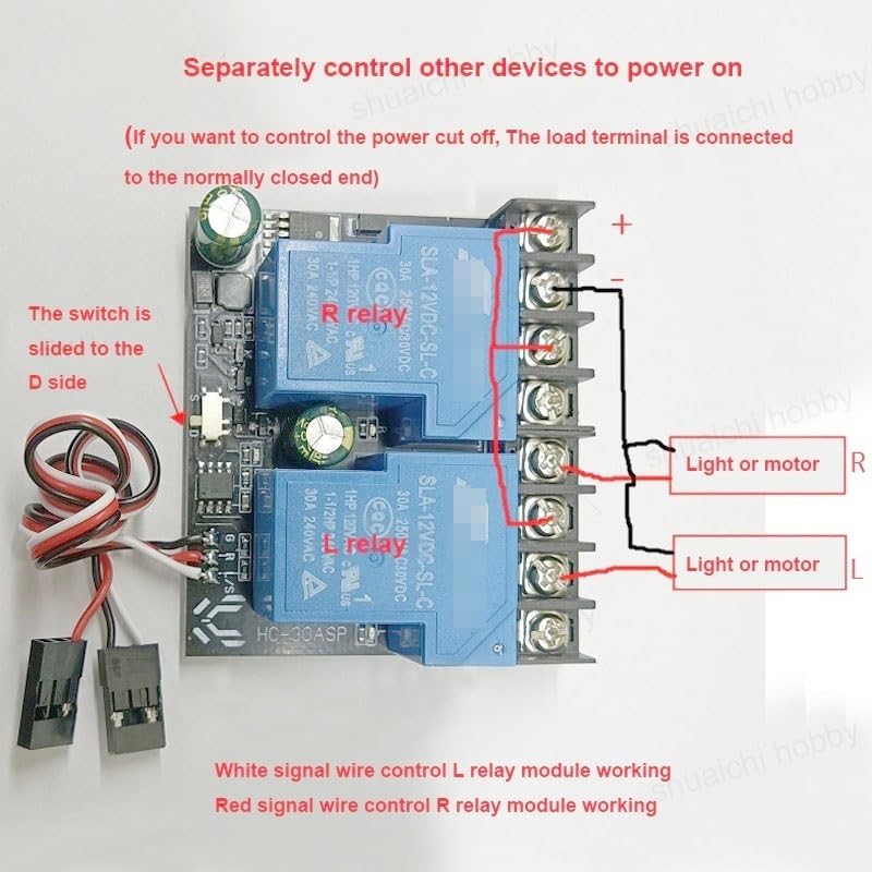 akcesoria do dronów 1 sztuk RC samolot dwukierunkowy moduł przekaźnikowy pilot przełącznik PWM DIY Model uniwersalny On-off kontroler światła lotniczego 12V-80V