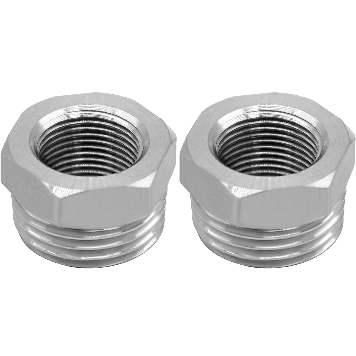 Beduan Stainless Water Line Adapter 3/8 Female to 1/2 NPT Male Reducer - Compression Fitting for Kitchen Bathroom Faucet Supply Hose, Stop Valve, Pipe