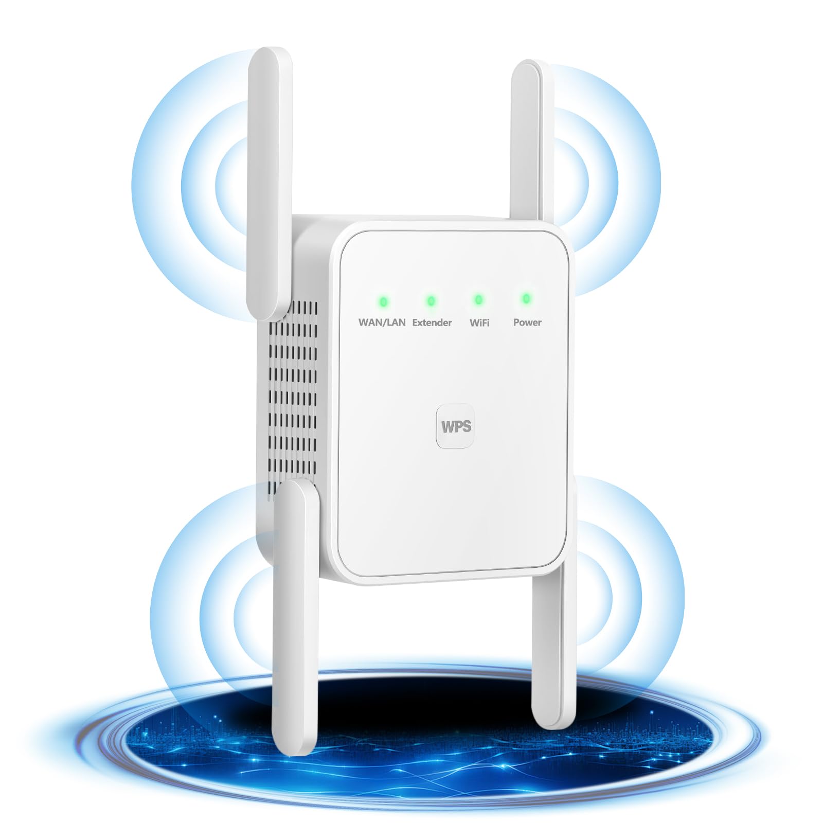 2024 Ripetitore WiFi Potente per Casa, Extender WiFi 300Mbps 2.4GHz con Porta LAN, Amplificatore WiFi Facile da Configurare, Compatibile con Router e Modem