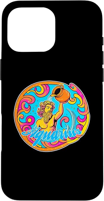 Aquarius Astrology Sign Zodiac January February Birthdays Case for iPhone 16 Pro Max