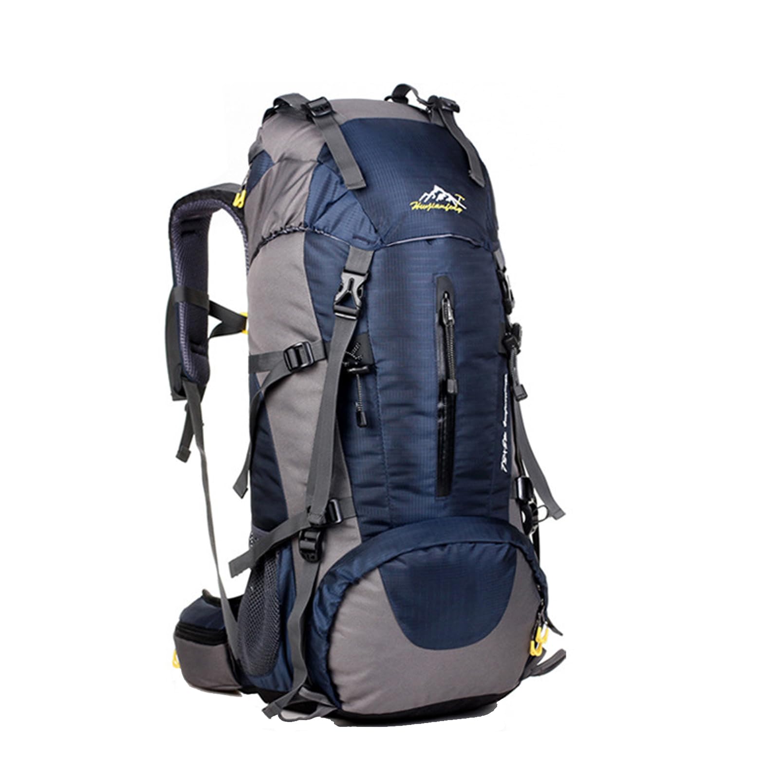 50 l Wanderrucksack, wasserdicht, leicht, mit Regenschutz, Outdoor-Sport, Reisen, Tagesrucksack für Männer und Frauen, Klettern, Camping, Touren, marineblau