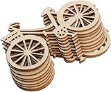 10Pcs Wooden Bicycle Bike Cutout Veneers Slices, DIY Crafting Ornament Theme, Holiday Decorations Holiday Decoration Sets Party, Decorations Table Party Decoration, Bike Decorations for Home