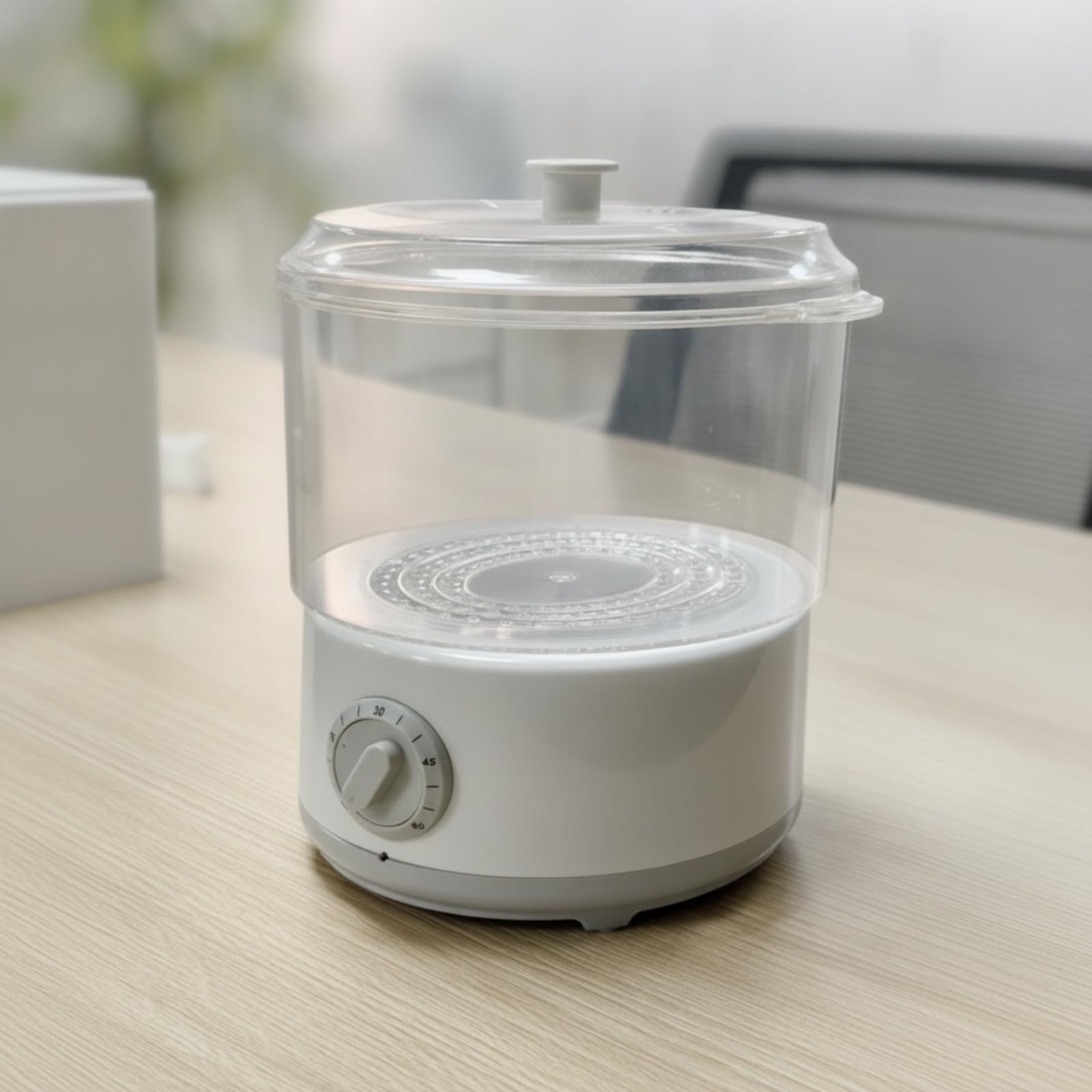 Handtuchdampfer elektrisch Handtuchbedampfer kompakt Handtuchwärmer mit Dampffunktion für Wellnessbereich, Weiß, Europäische Norm EU