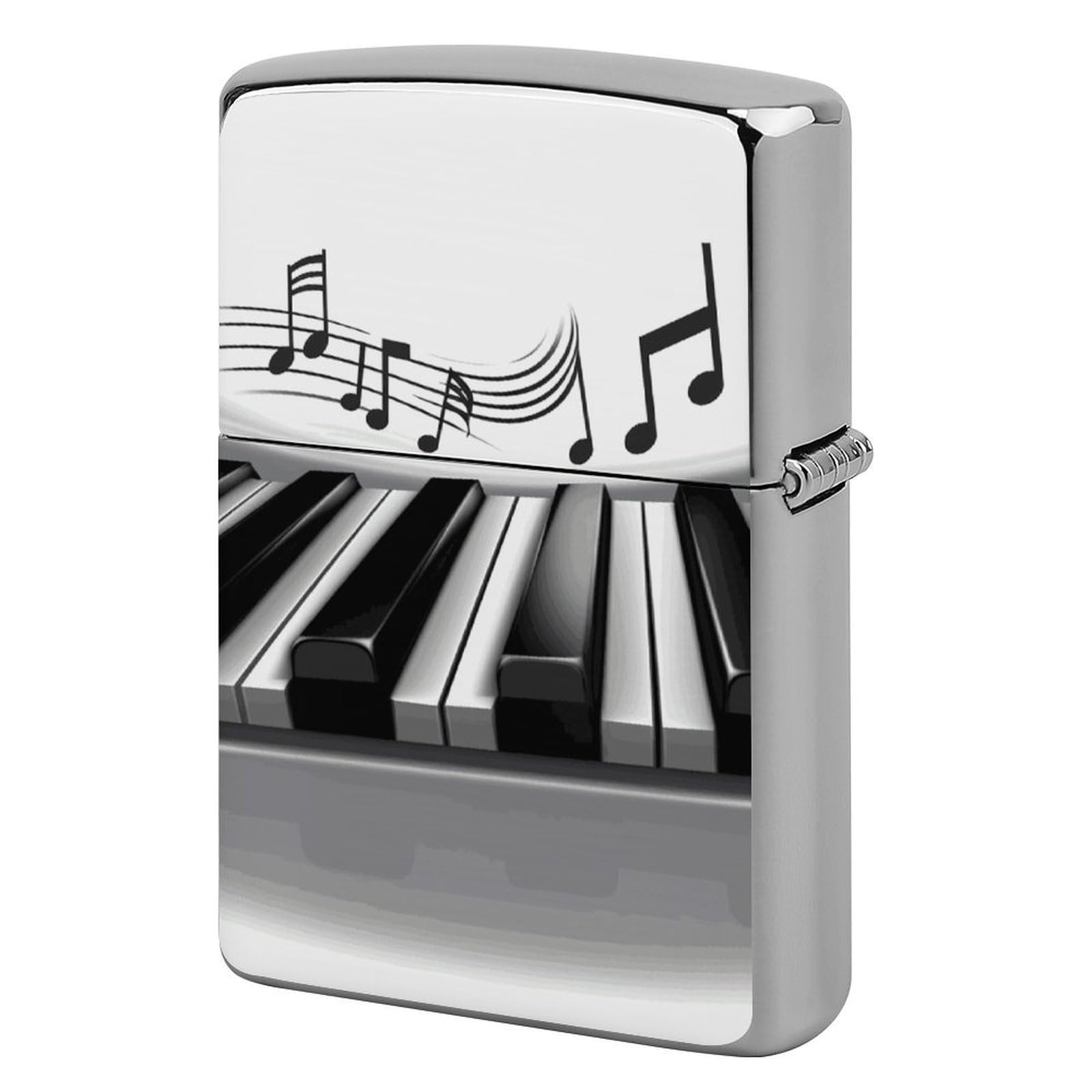 Piano Music Symbol Lighter Cover for Men, Personalized Lighter Case for Birthday Gift, Flip-Top Lighters Protective Cover, Portable Lighters Shell for Outdoor, Travel