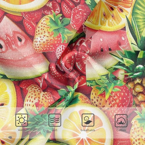 visesunny Boys Cotton Underwear Watermelon Lemon Fruit Printed Toddler Soft Training Briefs Size 2T-8Y for Kids 7