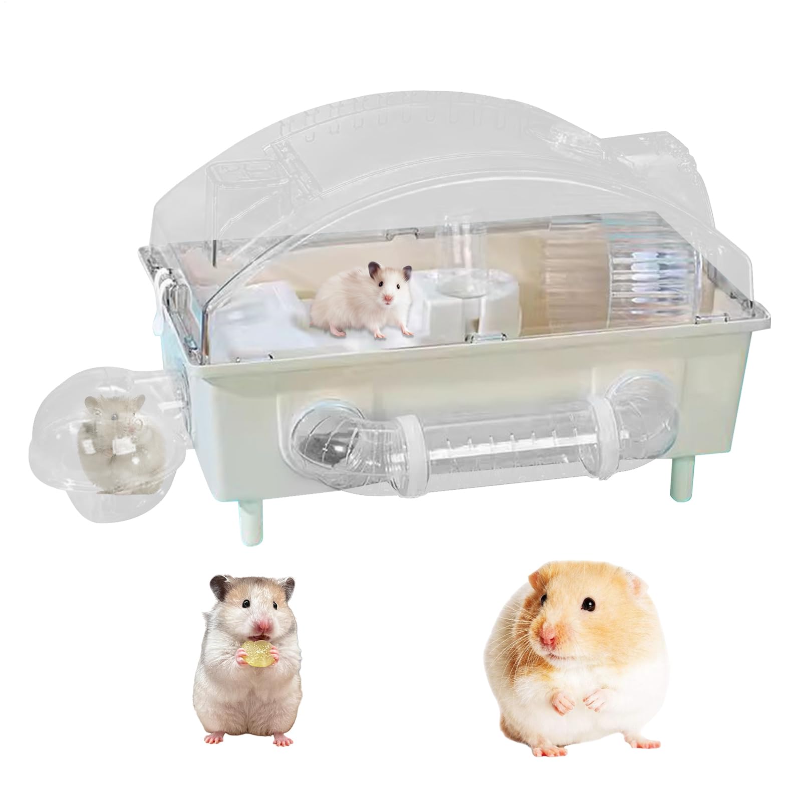 Jaula de Hámster Casa de Hábitat para Mascotas | Hábitats Transparentes para Mascotas para Hámster, Chinchilla, Conejo, Erizo, Cobaya Enano, Hurón y