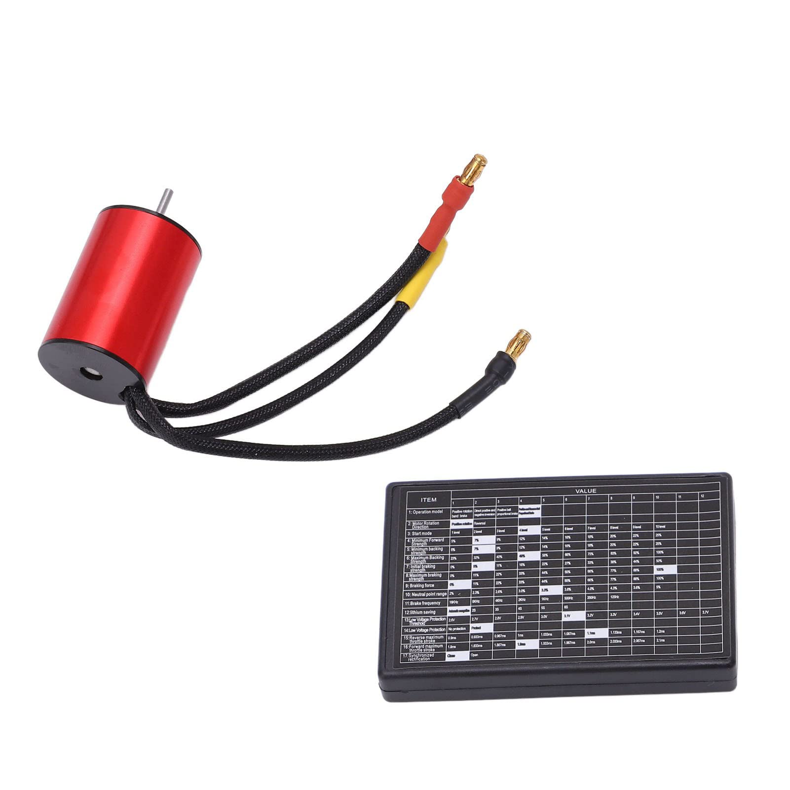 Zestaw bezszczotkowych silników MAMJENNI RC, silnik bezszczotkowy o wysokim skręcie 2435 4500KV, 25A ESC, do akcesoriów samochodowych RC, kompatybilny z pojazdami w skali 1/16