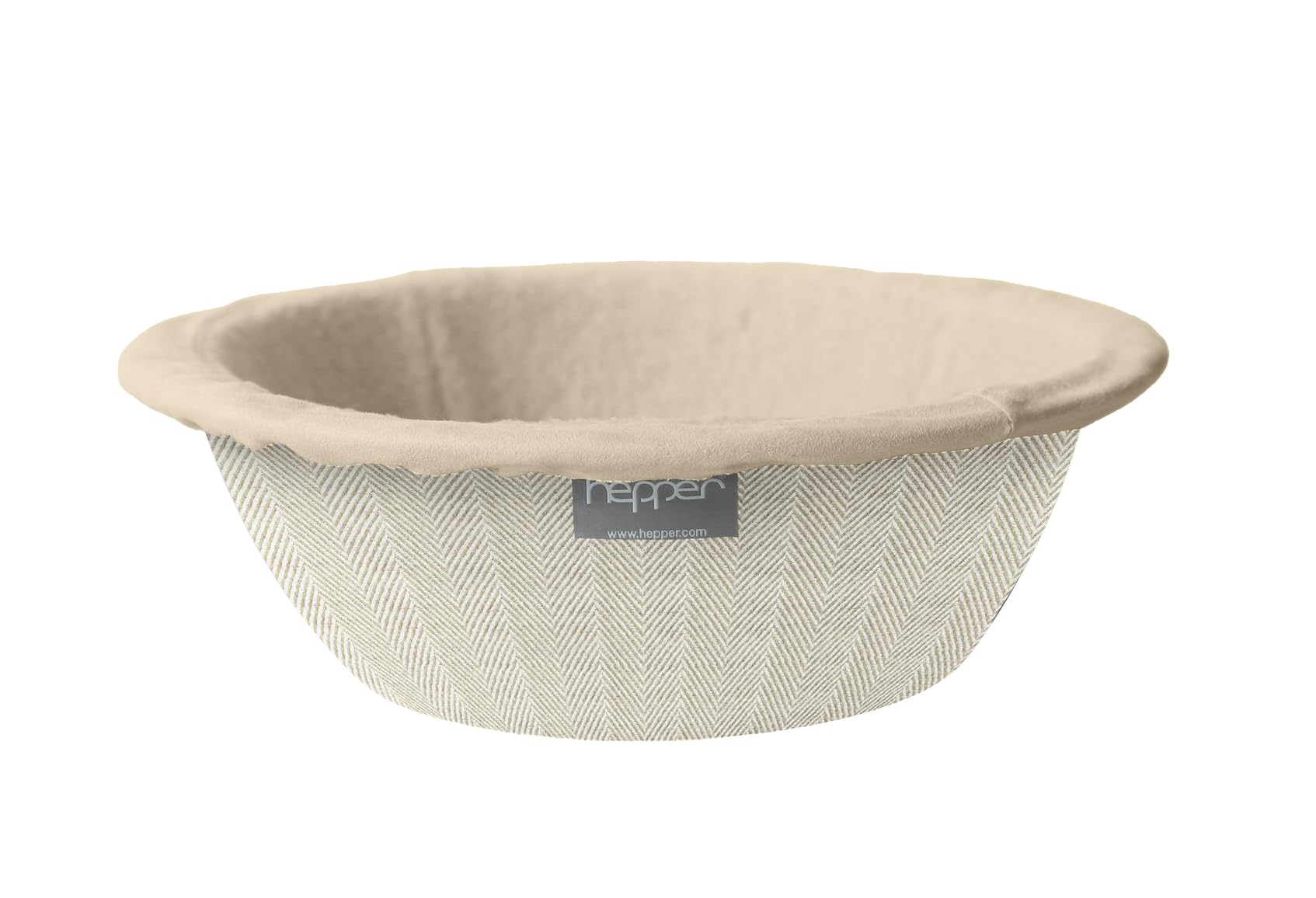 Hepper Cat Nest - Washable Cat Bed - Cream Herringbone